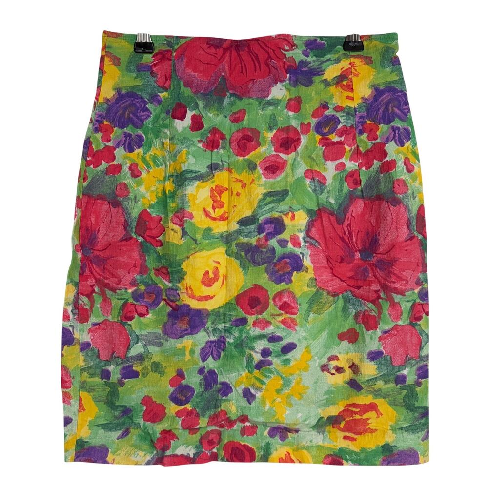 The Limited Vintage Y2K Floral Garden High Waisted Pencil Skirt Size 6